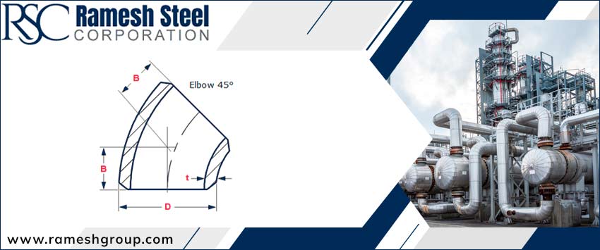 ASTM A234 WPB elbow dimensions